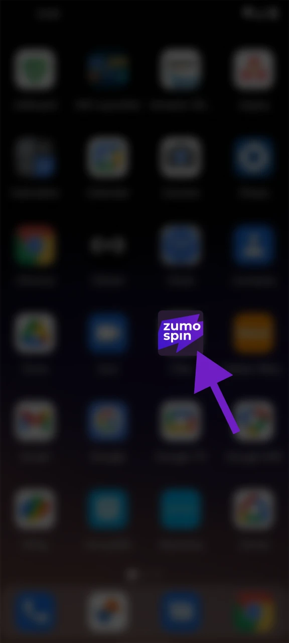 Nu vind je het Zumospin-pictogram op je startscherm.