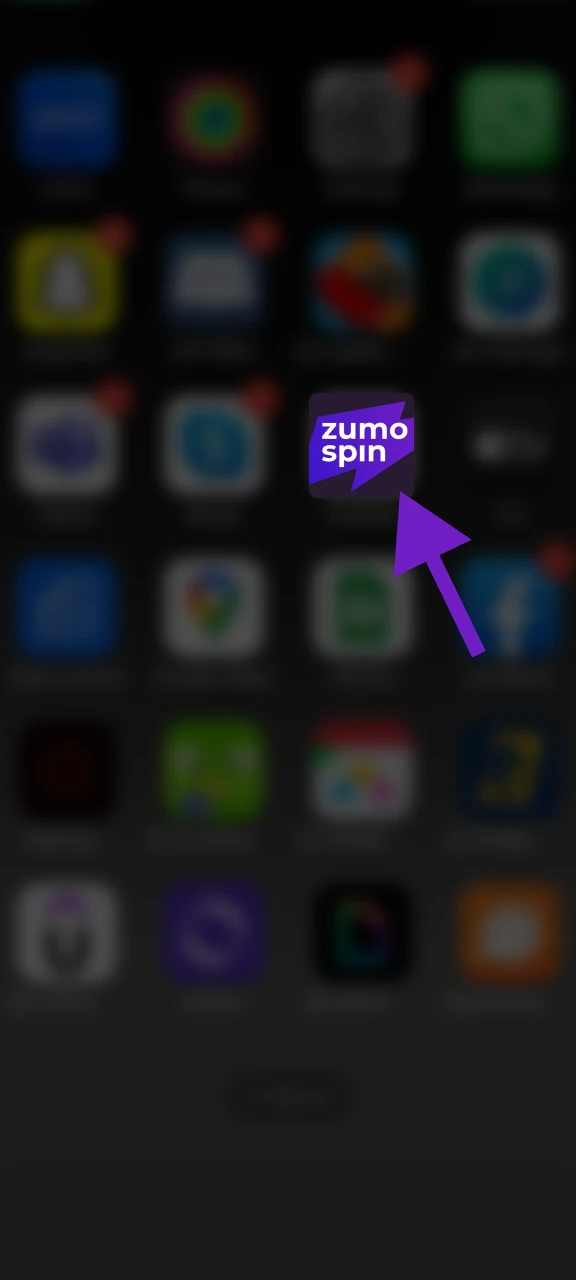 Open de geïnstalleerde Zumospin app en begin te spelen.