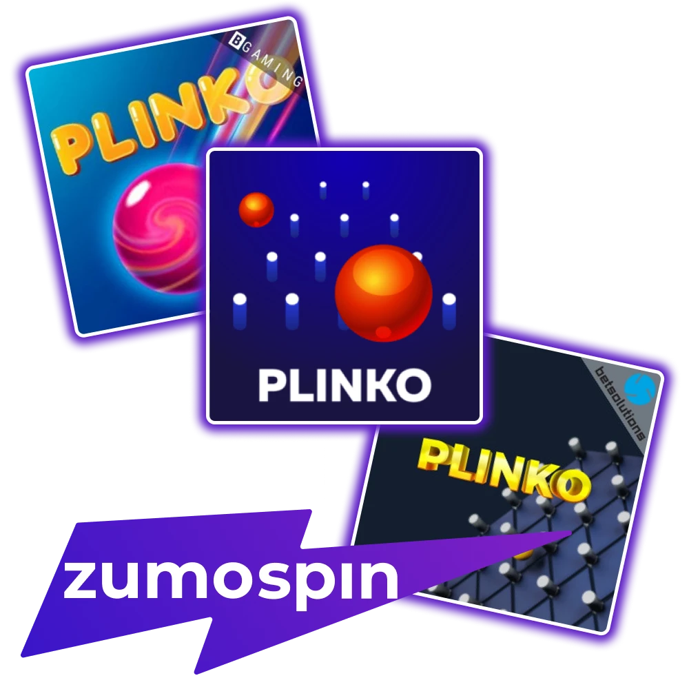 Kies een Plinko spel om te spelen en te winnen bij Zumospin Casino.